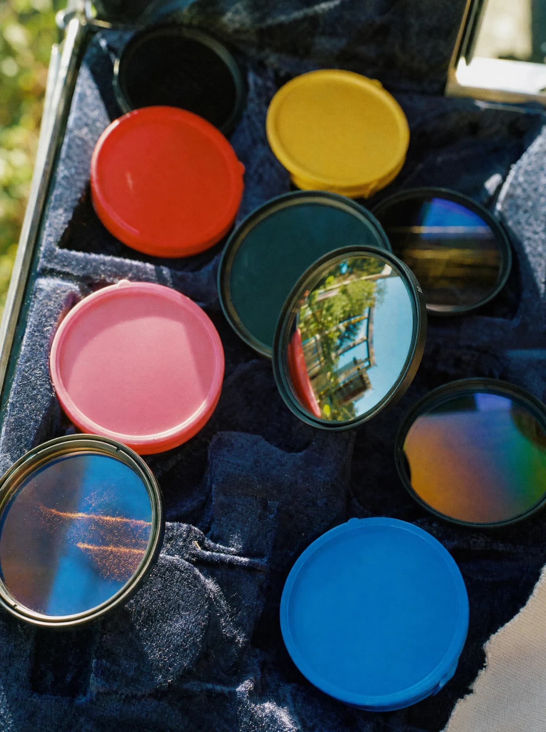 Coloured lighting gels and filters